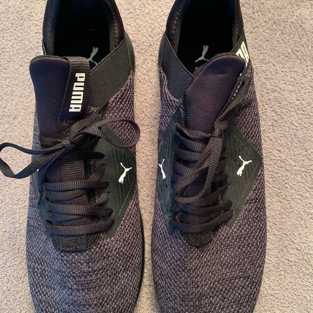 Men’s Puma Charcoal and Black Athletic Shoes